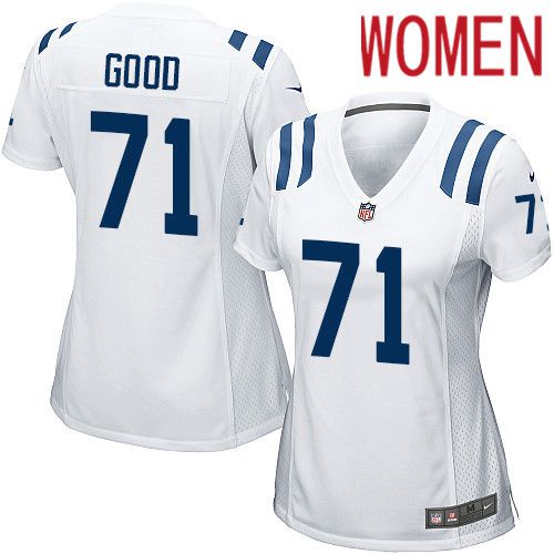 Women Indianapolis Colts 71 Denzelle Good Nike White Game NFL Jersey